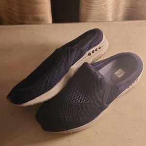 Ladies Navy Slip-On Shoes